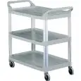 MEHRZWECKWAGEN MIT DREI BÖDEN - MOD.CP1008 - Struktur aus Kunststoff mit Verbindungsrohre aus eloxiertem Aluminium - Abmessungen in cm (B x T x H): 85 x 43 x 95