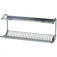 WAND-ABTROPFGESTELL FÜR TELLER UND GLÄSER - MOD. SPB1398 - Struktur aus glänzendem Edelstahl 18/8 - Abmessungen in cm (B x T x H): 80 x 26 x 37