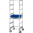 TRANSPORTWAGEN FÜR SPüLMASCHINENKöRBE - MOD. CP1442 -  Struktur aus Edelstahl - FÜR Körbe 50 x 50 - Abmessung in cm (B x T x H): 65 x 65 x 170