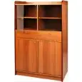 SERVICESCHRANK aus starkem Holz - MOD. ML3170ST - 1 TÜR - 1 Abfallbehälter - 2 Schubladen - Abmessungen in cm (B x T x H): 95 x 49 x 144