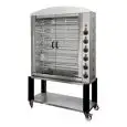 Vertikaler Elektro-Hähnchengrill - Mod. ELBAPLUS36/PE - Kapazität: 36 Hähnchen - 6 Spieße aus Edelstahl 12 x 12 mm, Länge: 96 cm - Heizelemente mit Energieregler - Leistung 15 Kw - Produktmaße (B x T x H): 117,5 x 50 x 138,6 - CE-Norm