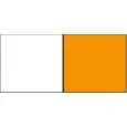 FARBE DES SITZES: WEISS + ORANGE