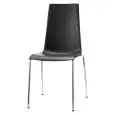 STUHL "MANNEQUIN" - MOD. 2660 - VIERFUSSSTAHLGESTELL IN CHROMOPTIK - SCHALE AUS RECYCLEBAREM, GLASVERSTÄRKTEM POLYPROPYLEN - FÜR DEN INNENBEREICH GEEIGNET - STAPELBAR - ABMESSUNGEN IN CM (BxTxH): 45 x 52 x 90 - CE-KENNZEICHNUNG