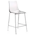HOCKER "ZEBRA ANTISHOCK" - MOD. 2546 - HÖHE: 65 CM - VIERFUSSSTAHLGESTELL IN CHROMOPTIK - SITZSCHALE AUS RECYCLEBAREM POLYCARBONAT - FÜR DEN INNENBEREICH GEEIGNET - MINDESTBESTELLMENGE: 2 ST.- ABMESSUNGEN IN CM (BxTxH): 48 x 51 x 103 - MONTAGE NOTWENDIG- 