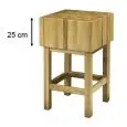 HACKKLOTZ AUS AKAZIENHOLZ - MOD. CCL25 - NaTÜRlich und pflegeleichte Oberflächen, mit ungiftigen und ökologischen ölen behandelt - ökologisch, recycelbarer Fleischklopfer - Dicke 25 cm
