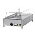 Heiße Theke-  Mod. GN 1/1 - Kapazität:  GN1/1 - Leistung 0,44 Kw - Spannung: 230 V - Produktmaße (B x T x H): 60 x 36 x 30 - CE-Norm