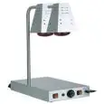 WÄRMEBRüCKE MIT INFRAROTLAMPE - MOD. PCI4718D - Edelstahlstruktur - 2 Infrarotlampen - einstellbarer Thermostat 30°/90°C - Leistung: W 250+250+250 - Stromversorgung V230 50/60 Hz - Abmessungen in cm (B x T x H): 58 x 33 x 68