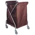 ZUSAMMENKLAPPBARER WÄSCHEWAGEN - MOD. CA3203 - Stoffsack - Lenkrollen - Abmessungen in cm (B x T x H): 62 x 64 x 100