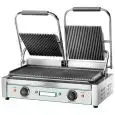 KONTAKTGRILL MIT GUSSEISEN - PLATTE - ELEKTRISCH - Mod. EG/03 - doppelter gerillter Grillbereich - Grillfläche in cm: 47,5 x 23 - Leistung 3600 W - Einphasig 220-240V/1/50-60Hz - CE-Kennzeichnung