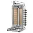 GAS - GYROS DÖNERGRILL (L.P.G. Kit inklusiv) - Mod. GYR 80MD - KORPUS AUS EDELSTAHL - Fleischgewicht: 50 - 80 kg - Leistung 13,6 + 13,6 kW EINPHASIG - CE-Kennzeichnung