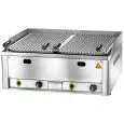 LAVASTEINGRILL GL - Mod. GL/66 - Kochgrill (V - Rost) aus Edelstahl mit Schmutzschutz - Leistung 13 kW - METHANGAS/LPG - Anschluss - Abmessungen in cm (BxTxH): 66 x 54 x 22 - CE-Kennzeichnung