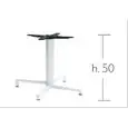 TISCHGESTELL "DOMINO FISSO" - MOD. 5145 - VIERFÜSSIGE BODENPLATTE AUS ALUGUSS - 4 EINSTELLBARE FÜSSE - QUADRATISCHE ALUMINIUMSÄULE MIT ABGERUNDETEN ECKEN  - BEFESTIGUNGSKLAMMERN AUS ALUMINIUM - TOP MAX ø 80 cm oder 80x80 cm - FÜR DEN INNEN-UND AUSSENBEREI
