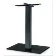 TISCHGESTELL "TIFFANY" - MOD. 5080VN - RECHTECKIGE BODENPLATTE AUS SCHWARZ LACKIERTEM GUSSEISEN: 60x40 cm - 4 EINSTELLBARE FÜSSE - VIERECKIGE SÄULE AUS SCHWARZ LACKIERTEM STAHL DA: 80x80 mm - FIXIERBÜGEL - TOP MAX: 140x90 cm - INDOOR - ABMESSUNGEN IN CM (