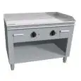 ELEKTRISCHER TEPPANYAKI-HERD mit 2 Heizzonen  - Mod. VGO2100G - nach Maß gefertigt - offener Unterbau - hartverchromte Kochplatte - 4-seitige Aufkantung - Leistung Elektro: 10,8 kW (2x5,4 kW) - dreiphasiger Anschluss: 400V - Produktmaße in cm (BxTxH): 100