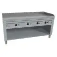 ELEKTRISCHER TEPPANYAKI-HERD mit 4 Heizzonen  - Mod. VGO4160G - nach Maß gefertigt - offener Unterbau - hartverchromte Kochplatte - 4-seitige Aufkantung - Leistung Elektro: 21,6 kW (4x5,4 kW) - dreiphasiger Anschluss: 400V - Produktmaße in cm (BxTxH): 160