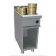 ELEKTRISCHER DAMPFGARER FÜR DIM SUM - Mod. N9WUZ400DC - Gehäuse aus Edelstahl - offener Unterbau - Arbeitsplatte aus Edelstahl mit abgerundeten Kanten - Becken GN 1/1 + 1/3 cm 20h - Lochblech aus Edelstahl für Bambuskörbe - Leistung Elektro: 12,0 kW - dre