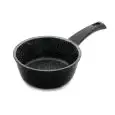 KASSEROLLE MIT 1 GRIFF, INNEN MIT LAVASTEINBESCHICHTUNG - AUSSEN MIT PTFE BESCHICHTET (SCHWARZ) - BAKELIT-GRIFF - KOMPATIBEL MIT INDUKTIONS-KOCHFELD - ABMESSUNGEN: ø 16 cm