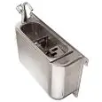 Portionierspüle - Edelstahl/für Eisdielen - Maße: 37,5 x 19,5 cm - Höhe: 27 cm