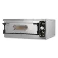 ELEKTRO-PIZZAOFEN - Mod. UM 6 BIG - 1 Backkammer - Backebene oder Decke und Boden aus feuerfestem Material - geringer Stromverbrauch - Backkammermaße in cm (BxTxH): 72 x 108 x 14 - 6 Pizzen (Ø cm 36) - 2 Pizzableche 60x40cm - Leistung: 9 Kw - dreiphasiger