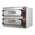 ELEKTRO-PIZZAOFEN - Mod. UMD 44 BIG - ELEKTRONISCHE STEUERUNG mit DISPLAY - 2 Backkammern - Backebene oder Decke und Boden aus feuerfestem Material - geringer Stromverbrauch - Backkammermaße (x2) in cm (BxTxH): 72 x 72 x 14 - 4 + 4 Pizzen (Ø cm 36) - 2 Pi