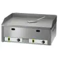 GAS - GRILLPLATTE - TISCHGERÄT - Mod. FRY2/LRMC - 1/2 gerillte & 1/2 glatte verchromte Grillfläche - LEISTUNG 8 kW - Abmessungen Grillfläche in cm: 65 x 48 - Versorgung: METHAN/LPG - CE-Kennzeichnung