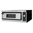 ELEKTRO-PIZZAOFEN - MECHANISCHE BEDIENUNG - Mod. PLUS XL4 - 1 Backkammer -Backfläche oder Decken/Bodenausführung oder gesamte Kammer aus feuerfestem Material - Backkammermaße in cm (BxTxH): 72 x 72 x 14 - Anzahl Pizzen insgesamt 4 (Ø cm 35) - Leistung 6 K