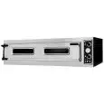 ELEKTRO-PIZZAOFEN - MECHANISCHE BEDIENUNG - Mod. TRAYS 6L - 1 Backkammer - Backfläche oder  gesamte Kammer aus feuerfestem Material - Backkammermaße in cm (BxTxH): 123 x 84 x 17,5 - Kapazität: Anzahl Pizzen insgesamt 6 (Ø cm 40)/3 Backbleche, horizontal a