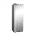KÜHLSCHRANK AUS EDELSTAHL UND ABS-KUNSTSTOFF - STATISCHE KÜHLUNG -  ECO - Mod. G-ER400SS - 1 TÜR - Bruttokapazität: 350 LITER - TEMPERATUR: +2º/+8ºC - Abmessungen in cm. (B x T x H): 60 x 58,5 x 185,5 - EG-NORM