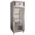 KÜHLSCHRANK AUS EDELSTAHL AISI 304 - UMLUFTKÜHLUNG - Mod. G-GN650BTG - GASTRONORM 2/1 (65 x 53 cm) - 1 GLASTÜR - NUTZVOLUMEN: 650 LITER - TEMPERATUR: -18°/-22º C - Abmessungen in cm. (B x T x H): 74 x 83 x 201 - EG-NORM