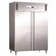KÜHLSCHRANK AUS EDELSTAHL AISI 304  - STATISCHE KÜHLUNG - Mod. G-GN1200BT - GASTRONORM 2/1 (65 x 53 cm) - Bruttokapazität: 1104 LITER - 2 TÜREN - TEMPERATUR: -18º/-20ºC - Abmessungen in cm. (B x T x H): 134 x 80 x 201 - EG-NORM
