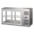TISCHKÜHLVITRINE SNACK AUS EDELSTAHL AISI 430 - GERADES GLAS UND SCHIEBETÜREN AUF BEIDEN SEITEN - Mod. G-HAV131 - TEMPERATUR +2/+8°C - KAPAZITÄT: 190 Liter - Einphasige Stromversorgung 230V/1/50hZ - Leistung: W 180 - Abmessungen in cm (B x T x H): 131 x 5