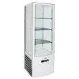 GLASTÜRKÜHLSCHRANK (VERTIKALE AUSRICHTUNG) - 4 SEITEN DOPPELGLAS - Mod. G-LSC235 - UMLUFTKÜHLUNG - NUTZVOLUMEN: 235 LITER - TEMPERATUR: +2°/+8°C - Abmessungen in cm (B x T x H): 51,5 X 48,5 X 169,5 - EG-NORM