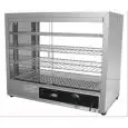 WARMHALTEVITRINE - Mod. DH 580 - Struktur aus Edelstahl - Glas-Schiebetür auf einer Seite - 4 Ebenen - Leistung: 1 kW - einphasiger Anschluss - Produktmaße in cm (B  x T x H): 64 x 36 x 53 - EG-Norm