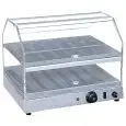 WARMHALTEVITRINE - Mod. DH 395 - Grundstruktur aus Edelstahl - 2 Ebenen - Erwärmung und Befeuchtung der Speisen - Leistung: 0,25 kW - einphasiger Anschluss - Produktmaße in cm (B  x T x H): 50 x 37 x 41,2 - EG-Norm