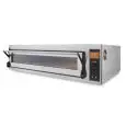 ELEKTRO-OFEN FÜR PIZZA, BROT UND KONDITOREIWAREN - Mod. US 6 D - ELEKTRONISCHE STEUERUNG mit DISPLAY - 1 Backkammer - Backebene oder Decke und Boden aus feuerfestem Material - statisch - geringer Stromverbrauch - Feuchtigkeitsregler - Backkammermaße in cm