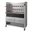 Churrasco Holzkohlegrill- Mod. CHURRASCO/CM20C - unabhängiger Motor je Spieß - 20 Grillspieße - 3 Ebenen - Leistung: 80 W - Einphasenwechselstrom  - Produktmaße (B x T x H): 132 x 56,5 x 162 - CE-Norm