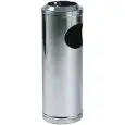 STANDASCHER-ABFALLEIMER - MOD. AV4650 - mit Deckel und verchromtem Gitter - Abmessungen: ø  20 cm x 60 h