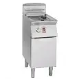 GAS-FRITTEUSE - LINIE MELTING - MOD. FG7417MP - MELTING-SYSTEM: ELEKTRONISCHE KONTROLLE DER TEMPERATUR UND PROGRAMMIERTE EIN- und AUSSCHALTZYKLEN - WÄRMETAUSCHER AUSSERHALB DES BECKENS - 1 FRITTIERBECKEN: 17 LITER ÖL - 1 NEUTRALER UNTERBAU MIT TÜR - PRODU