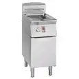 GAS-FRITTEUSE - LINIE MELTING - MOD. FG9117MT - MELTING-SYSTEM: ELEKTRONISCHE KONTROLLE DER TEMPERATUR UND PROGRAMMIERTE EIN- und AUSSCHALTZYKLEN - 1 FRITTIERBECKEN: 17 LITER ÖL - 1 NEUTRALER UNTERBAU MIT TÜR - PRODUKTMASSE IN CM (B x T x H): 40 X 90 X 90