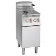 ELEKTRO-FRITTEUSE - LINIE MELTING - MOD. FE9207M - MELTING-SYSTEM: ELEKTRONISCHE KONTROLLE DER TEMPERATUR UND PROGRAMMIERTE EIN- und AUSSCHALTZYKLEN - 2 FRITTIERBECKEN: 8 + 8 LITER ÖL - 1 NEUTRALER UNTERBAU MIT TÜR - LEISTUNG: 14 kW  - PRODUKTMASSE IN CM 