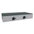 ELEKTRO-PIADINA-GRILLPLATTE - Mod. RA6EKBB - Stahlplatte - 2 Kochflächen - Leistung: 4,4 kW - einphasiger Anschluss: 230V/1/50Hz - Produktmaße in cm (BxTxH): 102 x 53 x 25,5 - EG-Norm