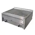 Lavasteingrill - 2 Grillflächen - MOD HT61 - Leistung: 18 kW - Anschluss: Erdgas / Flüssiggas - Produktmaße in cm (B x T x H): 78 x 68 x 32 - CE-Kennzeichnung