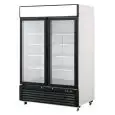 STAHLKÜHLSCHRANK – Mod. MCF8716GR - BELÜFTET - KAPAZITÄT LT 1300 - N. 2 GLASTÜREN - TEMPERATUR 0°/+8°C - Schwach. cm L 138,2 x P 80,5 x h 206,5 – CE-Standard