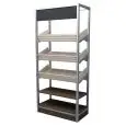 LADENGONDEL FÜR SB-BACKSHOP - Mod. WANDREGAL II. - 3 SCHRÄGE REGALBÖDEN + 2 REGALE - PRODUKTMASSE in cm (BxTxH): 100 x 60 x 214