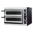 ELEKTRO-PIZZAOFEN - MECHANISCHE BEDIENUNG - Mod. BASIC 2/40 - 2 Backkammern mit Sichtglas - Schamottsteinboden - Backkammermaße in cm (BxTxH): 41 x 36 x 9 - Anzahl Pizzen insgesamt 1 + 1 (Ø cm 32) - Leistung 2,4 Kw - CE-Norm