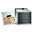 Dörrgerät - MOD. FD3214/8 - Gehäuse aus Edelstahl - horizontale warme Luftströmungen bei konstanter Temperatur - 8 Einschübe - Leistung: 630 W - Produktmaße (B x T x H): 33 x 53 x 31 - CE Kennzeichnung