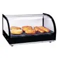 WARMHALTEVITRINE - Mod. DHN 300 - Seitenteile aus gehärtetem Glas - Grundstruktur aus Edelstahl - 1 Ebene - Infrarotheizung - Leistung: 0,3 kW - einphasiger Anschluss - Produktmaße in cm (B  x T x H): 55,4 x 37,6 x 31,1 - EG-Norm