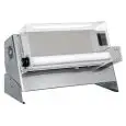 TEIGAUSROLLMASCHINE - EINE ROLLE - ELEKTRISCHES FUSSPEDAL - Mod. DMA 310/1 - Leistung hp 0,33 -  230 V einphasig - Abmessungen in cm (BxTxH): 48 x 33,5 x 43  - Gewicht 18 Kg - Pizzadurchmesser 14/30 cm - CE-Norm
