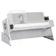 TEIGAUSROLLMASCHINE - EINZELWALZEN UND ELEKTRISCHES FUSSPEDAL - Mod. DMA 310/2 - Leistung hp 0,33 -  230 V einphasig - Abmessungen in cm (BxTxH): 65 x 32 x 41 cm - Gewicht 22 Kg - Pizzadurchmesser 14/30 cm - CE-Norm