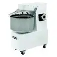 SPIRALTEIGKNETMASCHINE MIT FESTEM KOPF mod. IBM 20 - ANSCHLUSS V 230 einphasig - Kesselvolumen: 22 Liter - Teigkapazität: 17 Kg - Leistung Kw 0,75 - CE-Norm